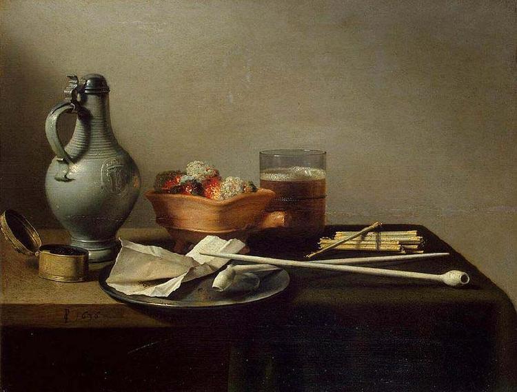 Pieter Claesz Tobacco Pipes and a Brazier